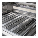 View across the flame tamers in a Blaze LTE2 32-inch, 4 burner gas grill. Model BLZ-4LTE2.