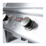 Temperature control knobs, Blaze portable, 21-inch, two burner electric grill. Model is BLZ-ELEC-21.