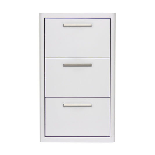 Front view, Blaze 16" triple drawer combo. Model is BLZ-DRW3-LT.