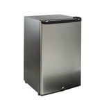 Angled front view of the Blaze 20" compact refrigerator. Model is BLZ-SSRF126.