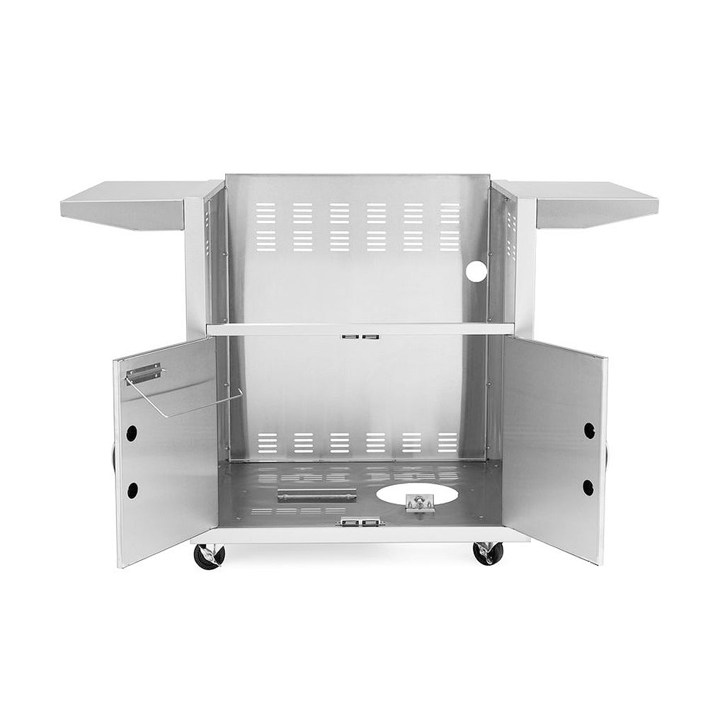 Front view of the Blaze griddle cart with doors open. Model is BLZ-GRIDDLE-CART-SC