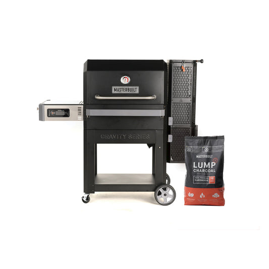 Masterbuilt Gravity Series charcoal grill vs pellet grill comparison for smoking, grilling and searing.