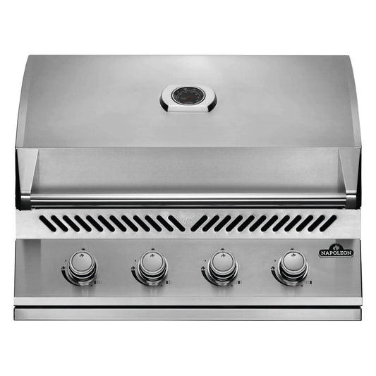 Front View  Napoleon 500 series 32 built-in gas grill. Available Texas BBQ Grills in Denton TX.