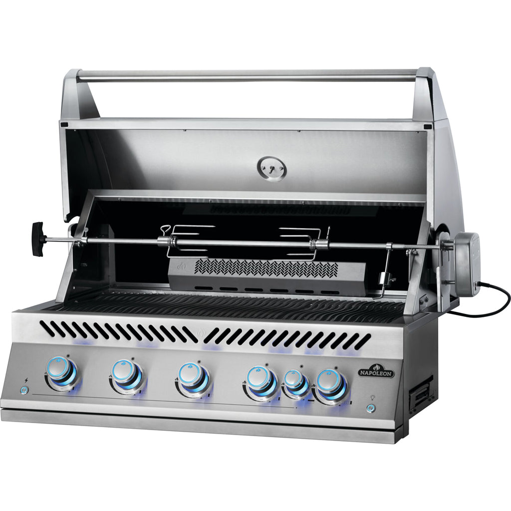 Front View with lid open, Napoleon 38 inch 700 series built-in gas grill. Available Texas BBQ Grills in Denton TX.