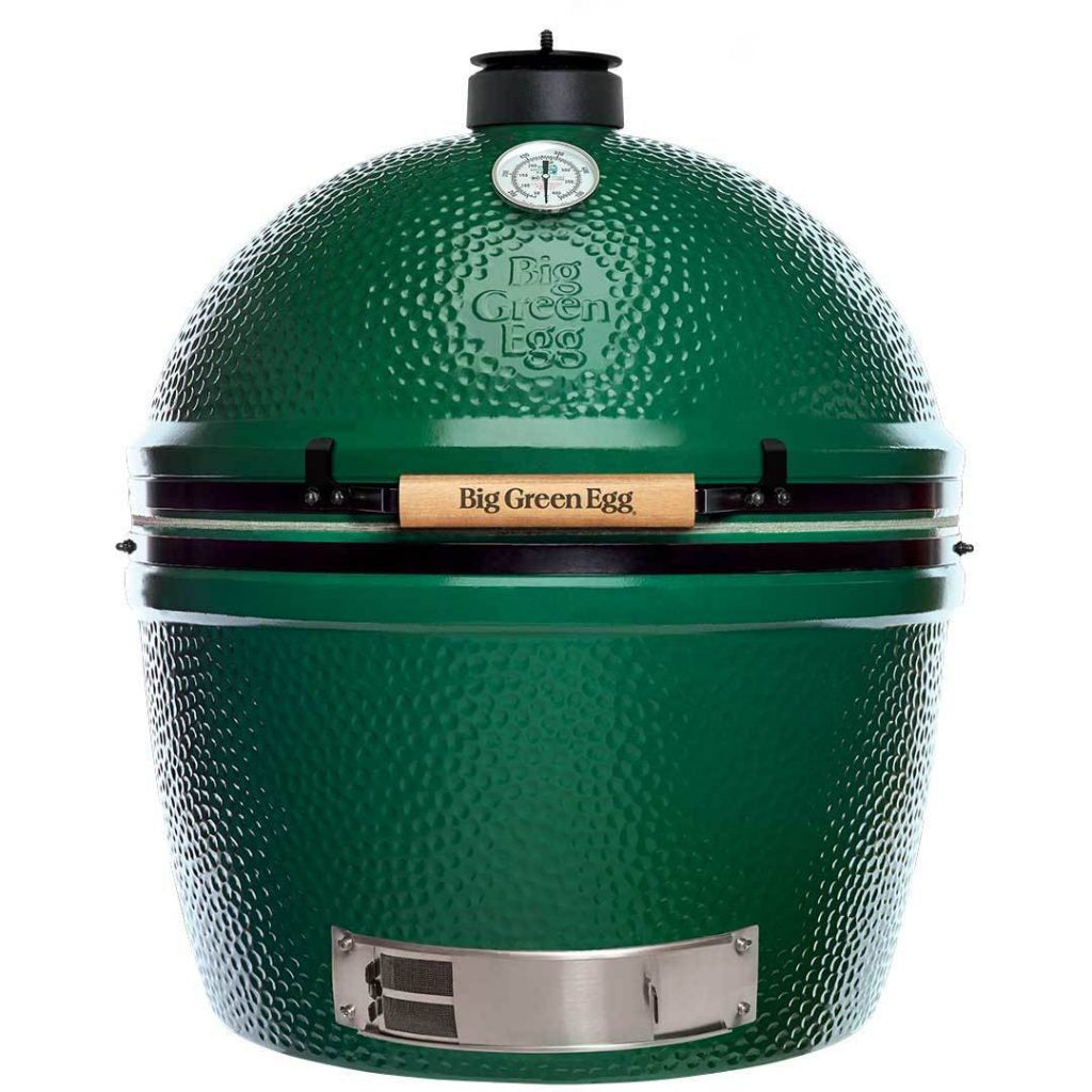 Front view Big Green EGG 2XL Ceramic Kamado Grill. 2XL Big Green EGG is the biggest Big Green EGG available.