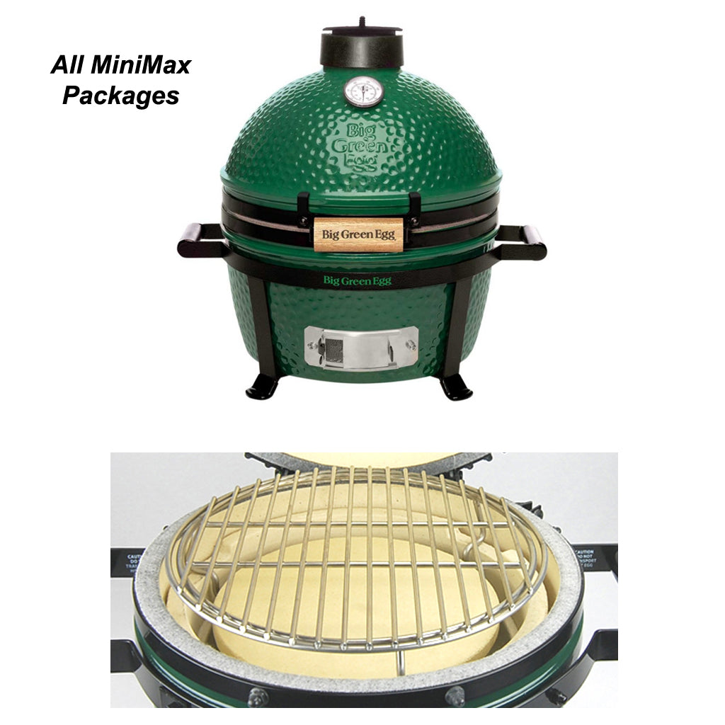 MiniMax Big Green EGG Package with Minimax Woo & Heat Deflector Stone